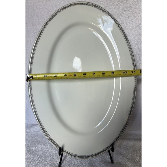 TK Thun Platter Large 16 1/8”L x 11 1/4”W Greek Key  Czechoslovakia VGUC - Picture 2 of 16